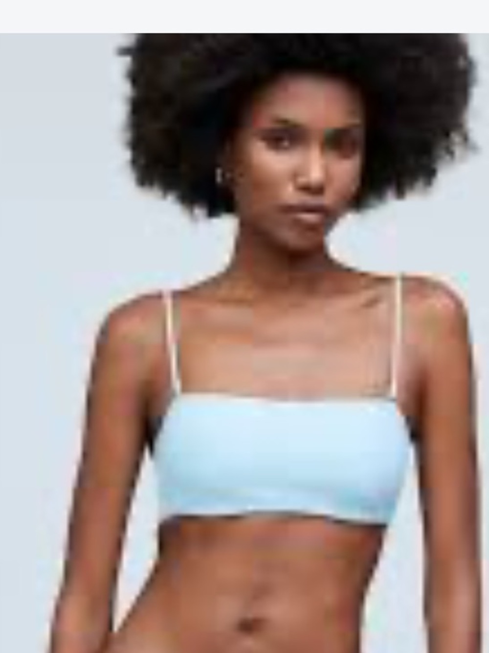 Madewell Light Blue bandeau bra NWT XS padded summer